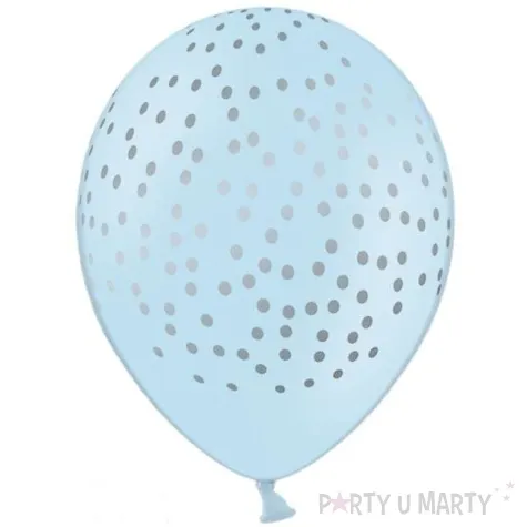 balony kropki pastel blekitne strong 12 6 szt
