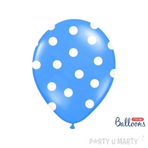 balony kropki pastel cornflower blue strong 14 6 szt