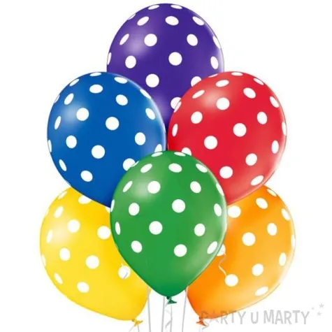 balony kropki pastel mix belbal 12 6 szt