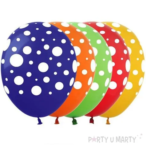 balony kropki pastel mix show 12 5 szt