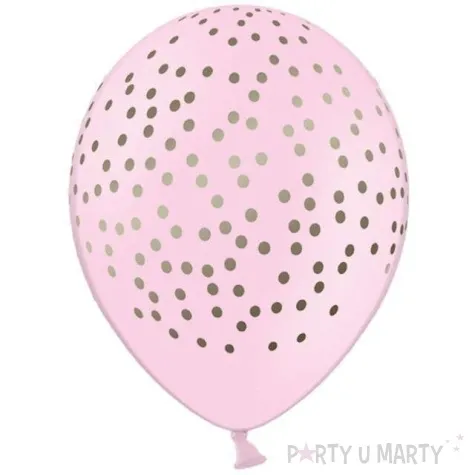 balony kropki pastel rozowe strong 12 50 szt