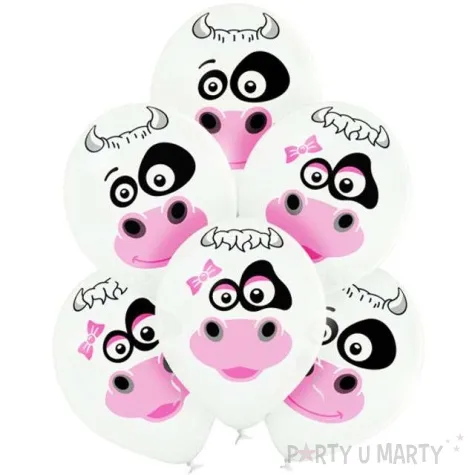 balony krowy pastel biale belbal 12 6 szt