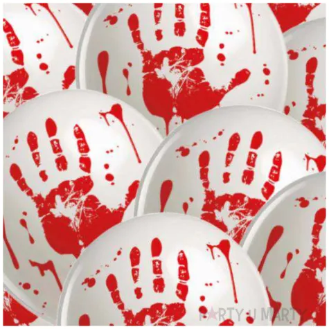 balony krwawa reka bialy guirca 12 10 szt