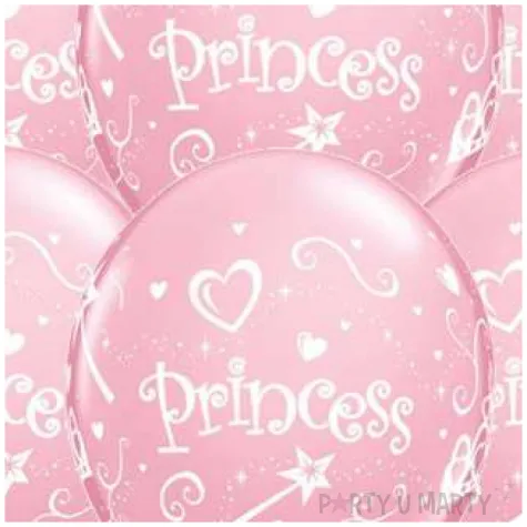 balony ksiezniczka princess rozowy qualatex 11 6 szt