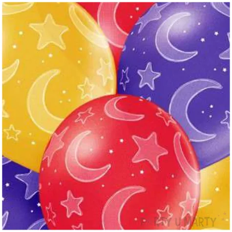 balony ksiezyce i gwiazdy mix belbal 12 6 szt