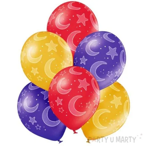 balony ksiezyce i gwiazdy mix belbal 12 6 szt
