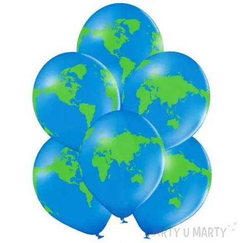 balony kula ziemska niebieskie belbal 12 6 szt