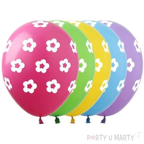 balony kwiaty pastel mix show 12 5 szt