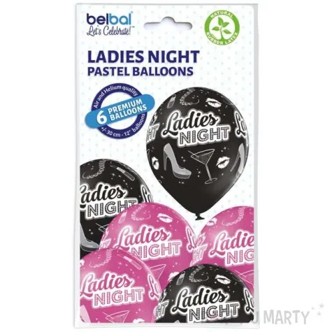 balony ladies night pastel mix belbal 12 6 szt