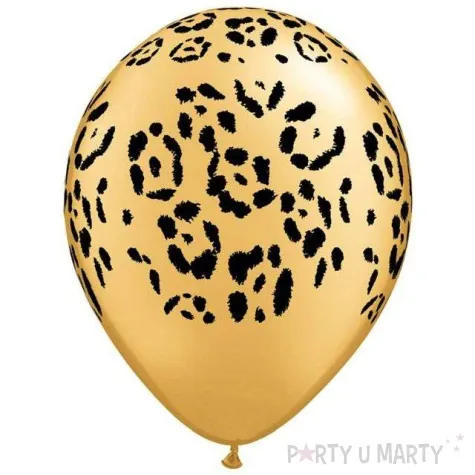 balony lampart zlote qualatex 11 25 szt