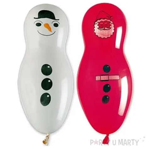 balony lateksowe balwany i mikolaje 56 cm 4 szt