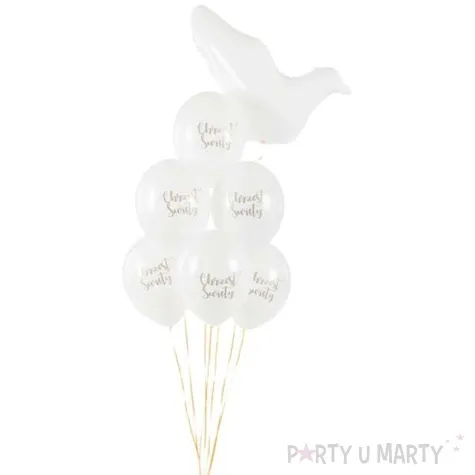 balony lateksowe chrzest swiety partydeco 12 6 szt
