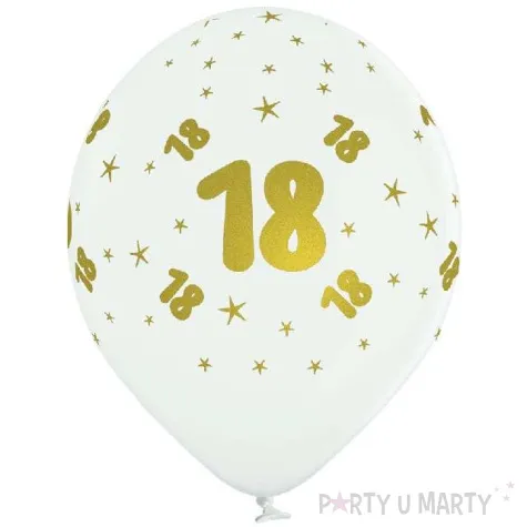 balony lateksowe gold 18 biale adikbal 12 5 szt