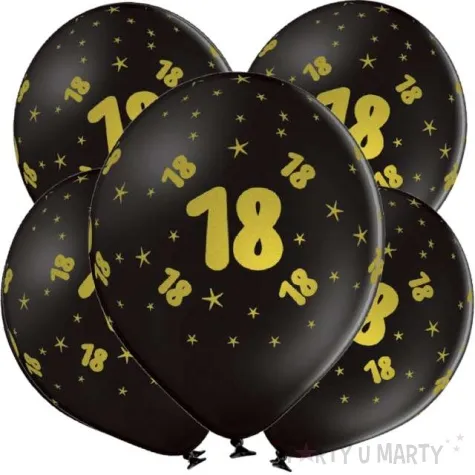 balony lateksowe gold 18 czarne grabo 12 5 szt