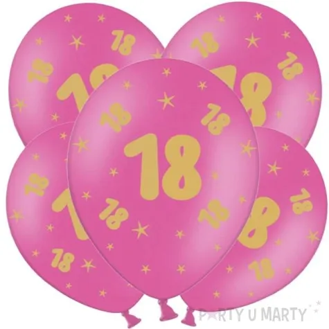 balony lateksowe gold 18 fuksja grabo 12 5 szt