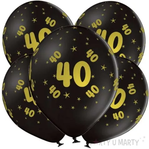 balony lateksowe gold 40 czarne grabo 12 5 szt