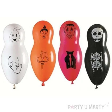 balony lateksowe halloweenowe postacie 56 cm 4 szt