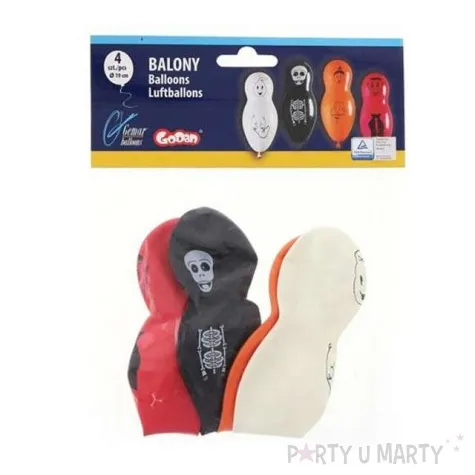 balony lateksowe halloweenowe postacie 56 cm 4 szt