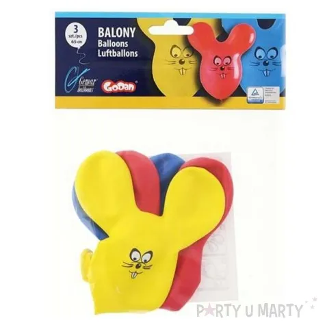 balony lateksowe myszki gemar 3 szt