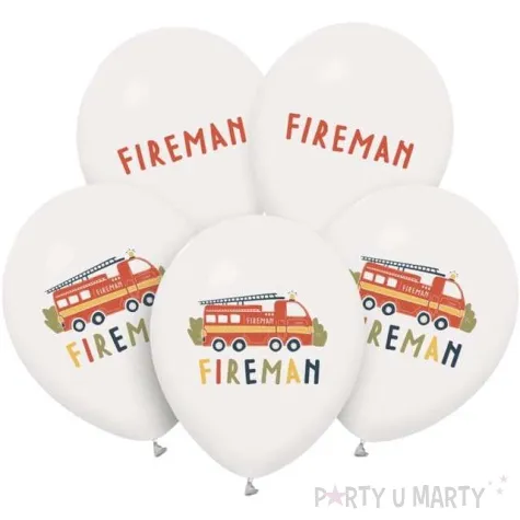 balony lateksowe woz strazacki fireman mix godan 12 5 szt