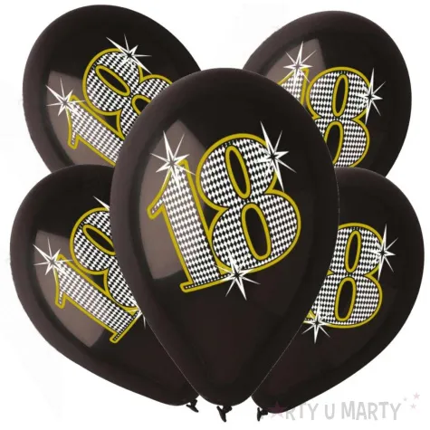 balony liczba 18 czarny gemar 12 5 szt