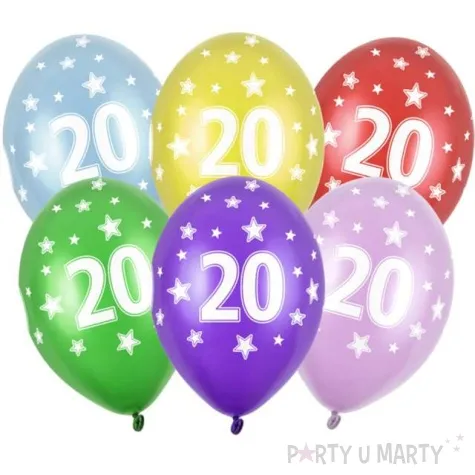 balony liczba 20 metalik mix strong 14 50 szt