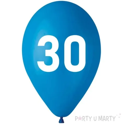 balony liczba 30 niebieski godan 12 5 szt
