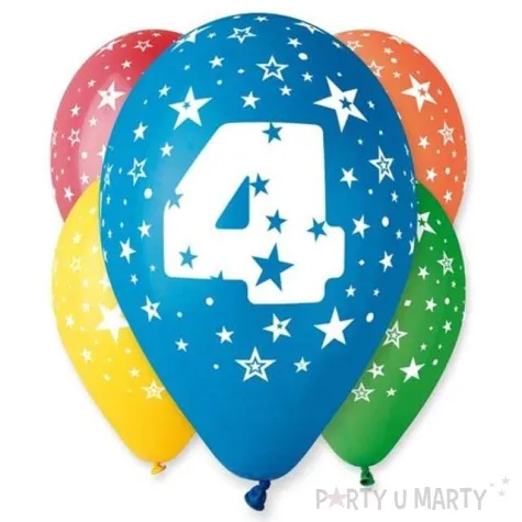 balony liczba 4 pastel mix gemar 12 25 szt