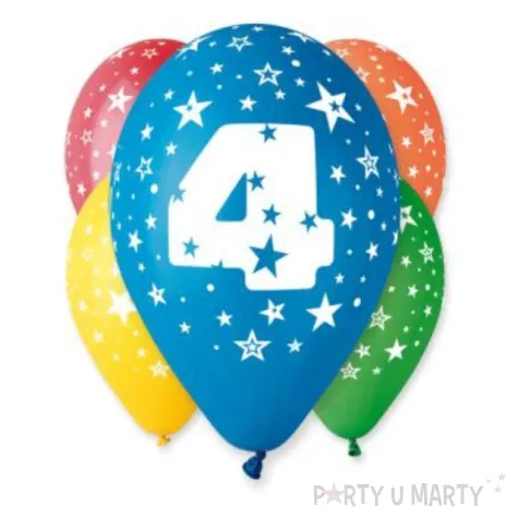 balony liczba 4 pastel mix gemar 12 5 szt
