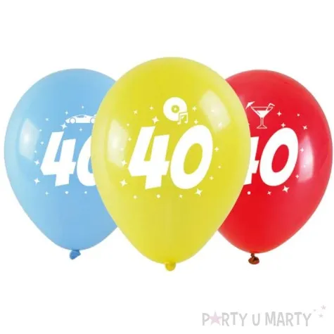 balony liczba 40 w koronie mix arpex 14 3 szt