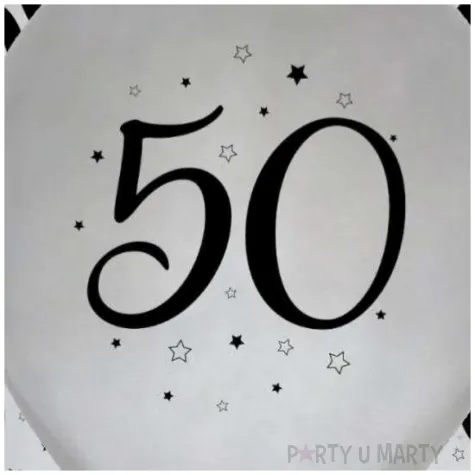 balony liczba 50 srebrny godan 12 5 szt