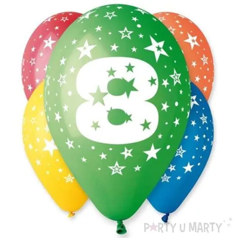 balony liczba 8 pastel mix gemar 12 25 szt
