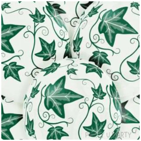 balony liscie bluszczu biale belbal 12 6 szt