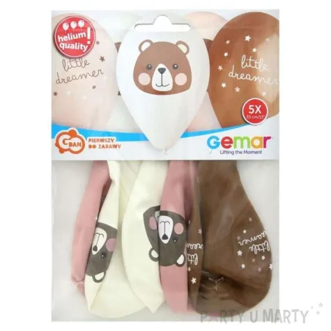 balony little dreamer misie gemar 13 5 szt