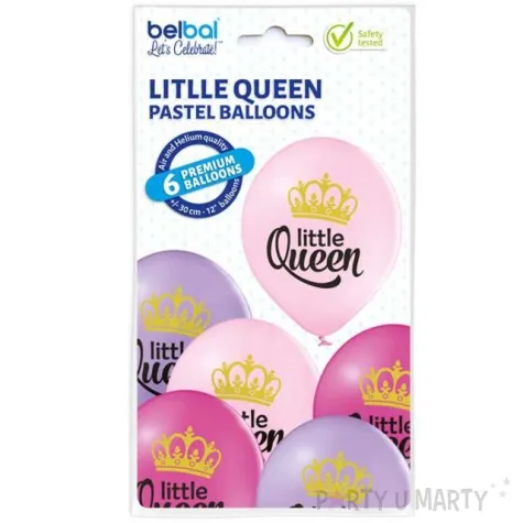 balony little queen pastel mix belbal 12 6 szt