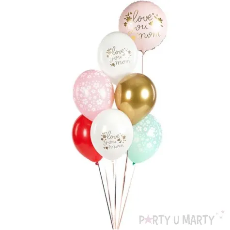 balony love you mom pastel mix partydeco 12 50 szt