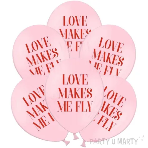 balony loves makes me fly pastel rozowe strong 12 6 szt
