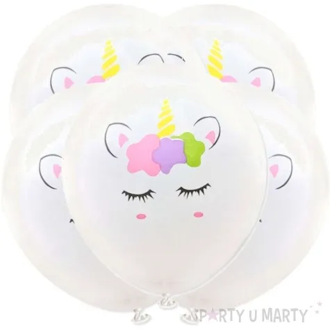 balony magiczne jednorozce biale dekoracjepolska 12 5 szt