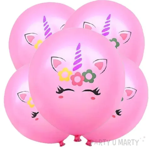 balony magiczny jednorozec rozowe dekoracjepolska 12 5 szt
