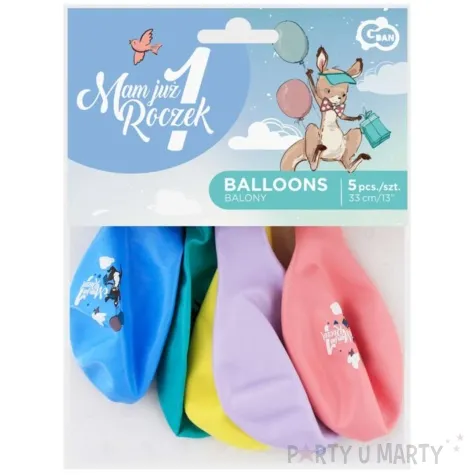 balony mam juz 1 roczek kangur 13 gemar 5 szt