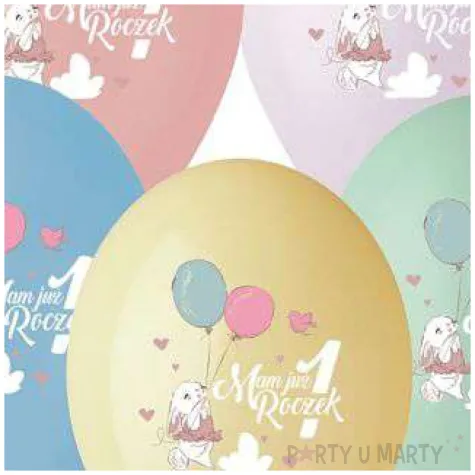 balony mam juz 1 roczek krolik 13 gemar 5 szt