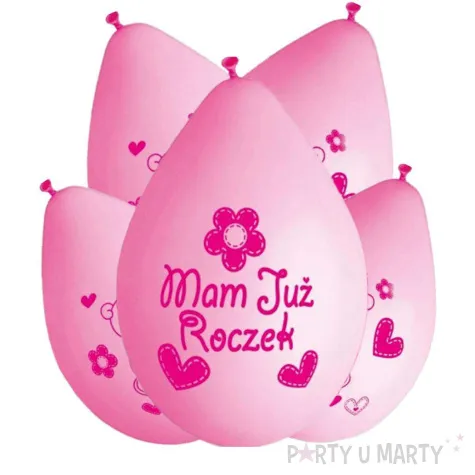 balony mam juz roczek mis rozowe gemar 12 5 szt