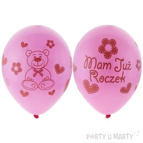 balony mam juz roczek rozowe gemar 12 5 szt