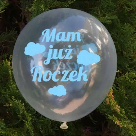 balony mam juz roczek transparentne dekoracjepolska 12 5 szt
