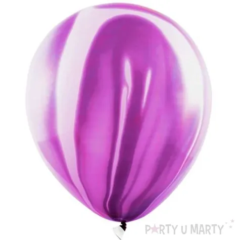 balony marmur fioletowy partydeco 12 6 szt