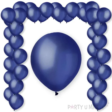 balony metalic midnight blue granatowy metaliczny decomex 9 100 szt