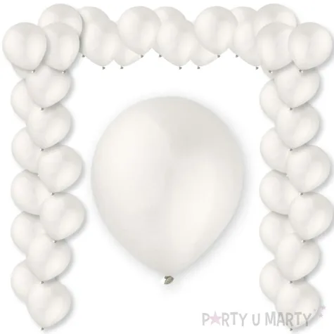 balony metalic pearl white perlowy metaliczny decomex 11 100 szt