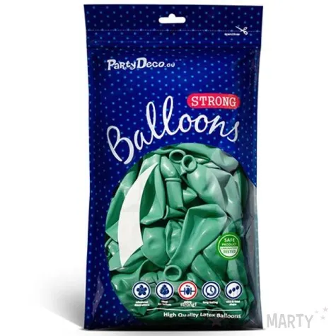 balony metallic akwamaryna 9 strong 100 szt