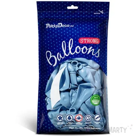 balony metallic blekitne 12 strong 50 szt