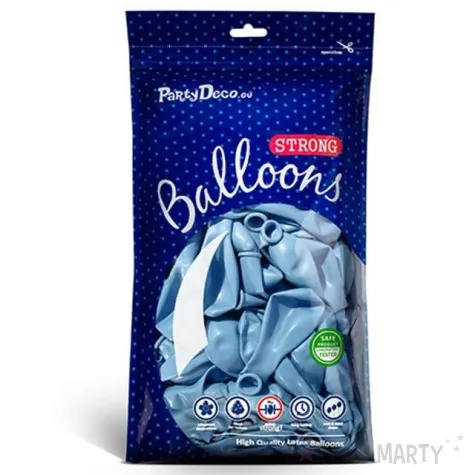 balony metallic blekitne 5 strong 100 szt